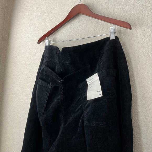 Anthropologie Pilcro The Kit Trouser Corduroy Pant Sailor 26W Plus New NWT Black - Picture 7 of 10